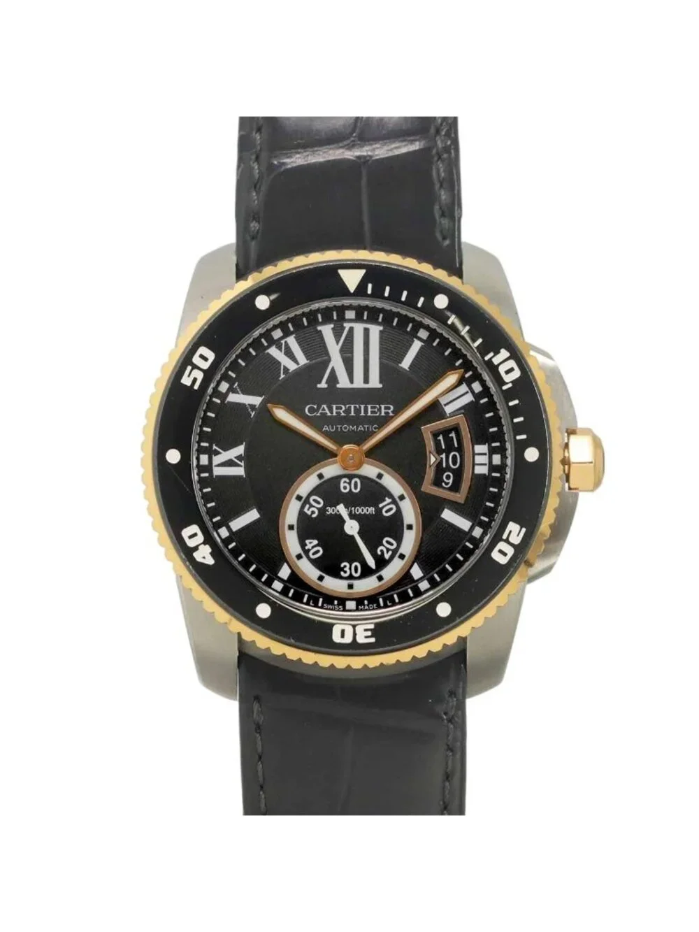 Cartier Caliber de Diver Watch 18k Pink Gold Automatic Winding